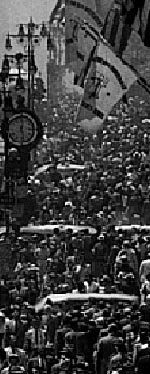 photo of crowded sidewalks