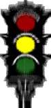 traffic signal with yellow lit