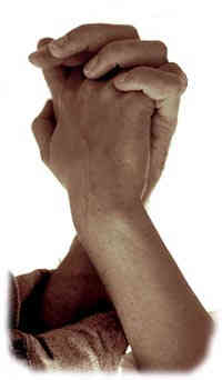 man and woman hands clasped