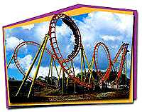 roller coaster with loops and twists