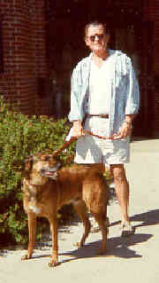 photo of Robert Vaughn Young and his dog Mac