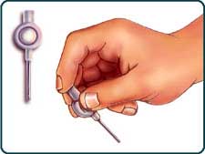 photo showing applicator being held