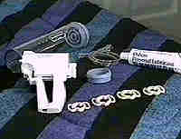 frame from video showing components laid out